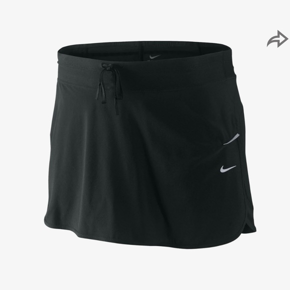 Nike Dri Fit Skort Skirt Shorts Black Tennis Golf Hiking Athletic Casual Large - Picture 1 of 7